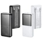 پاور بانک 20000mAh فست شارژ اوی با کابل شارژ متصل مدل P57K